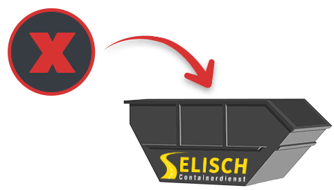 Abfallarten die nicht in diesen Container dürfen