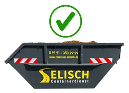 Der Container wurde richtig befüllt